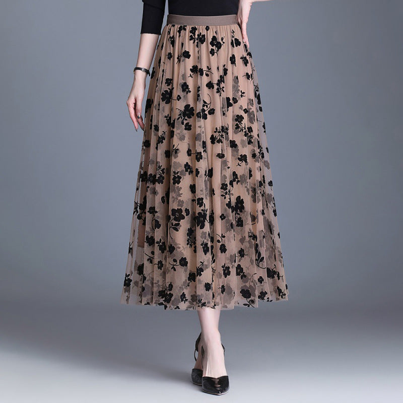 Falda Midi Floral Elegante