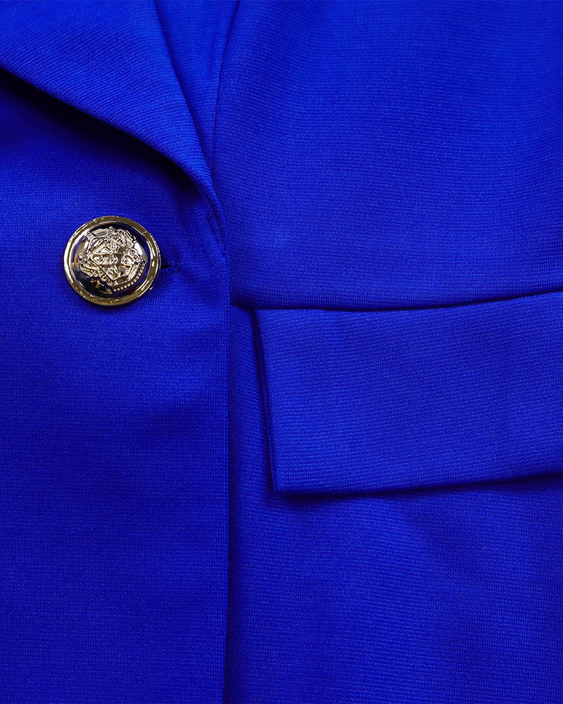 Vestido de Negocios de Doble Botonadura Antiarrrugas