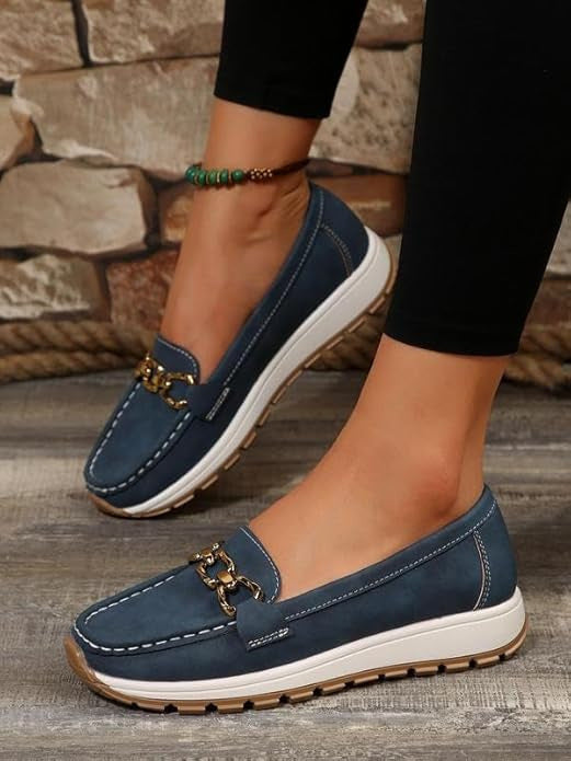 Valeria | Mocasines Planos con Hebilla