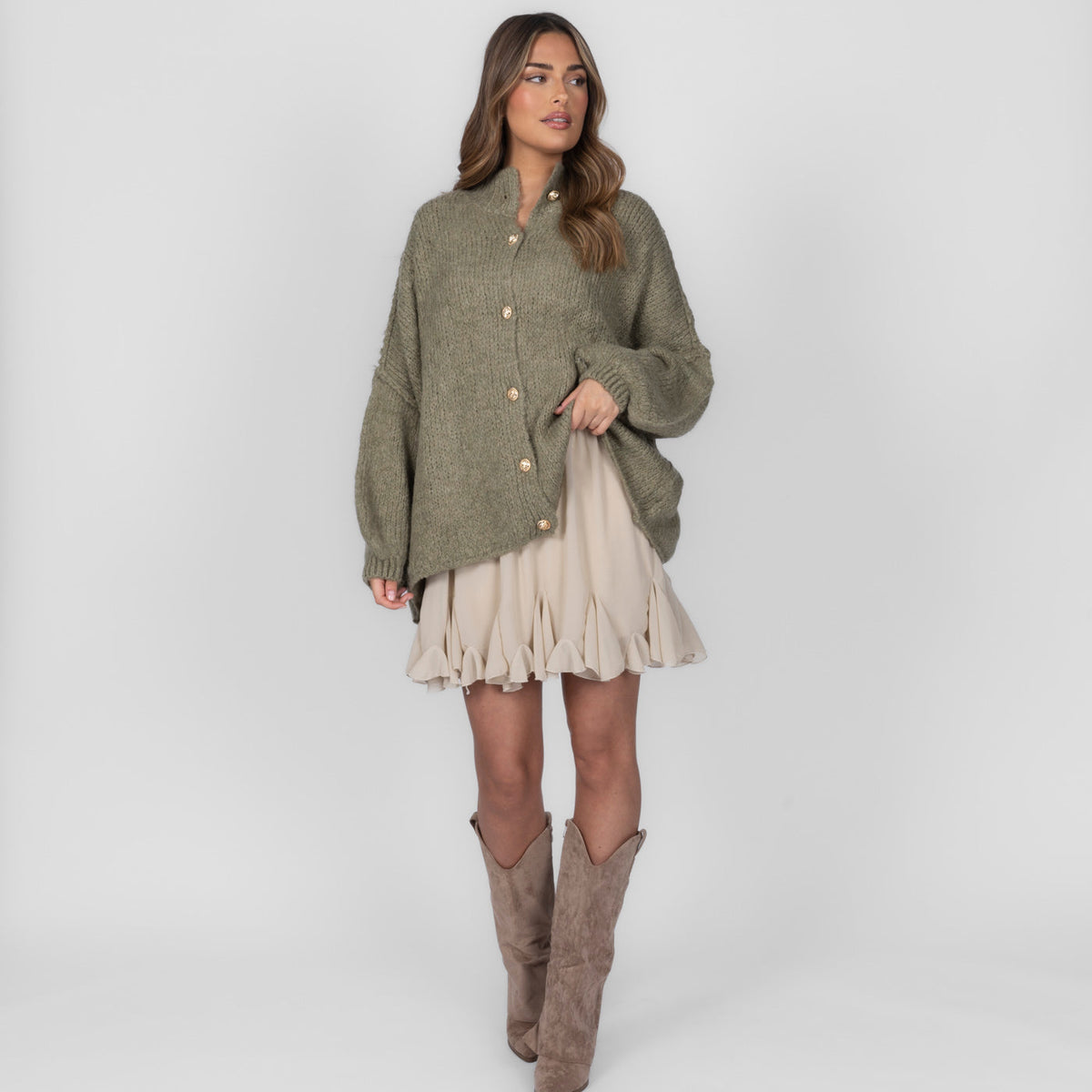 Cárdigan oversize “CozyGlam”