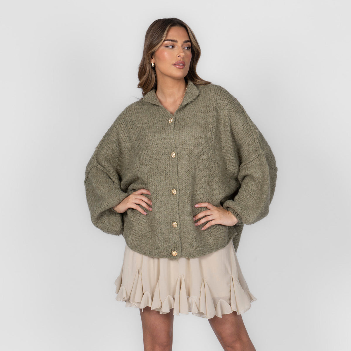 Cárdigan oversize “CozyGlam”