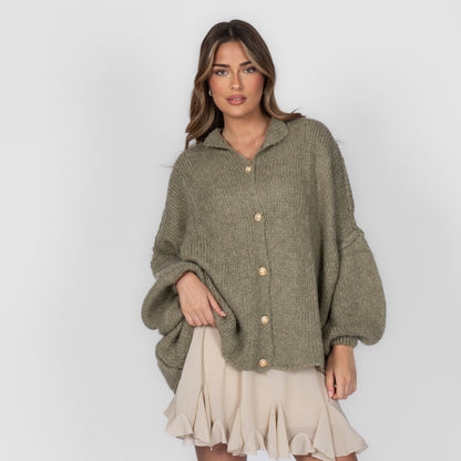 Cárdigan oversize “CozyGlam”