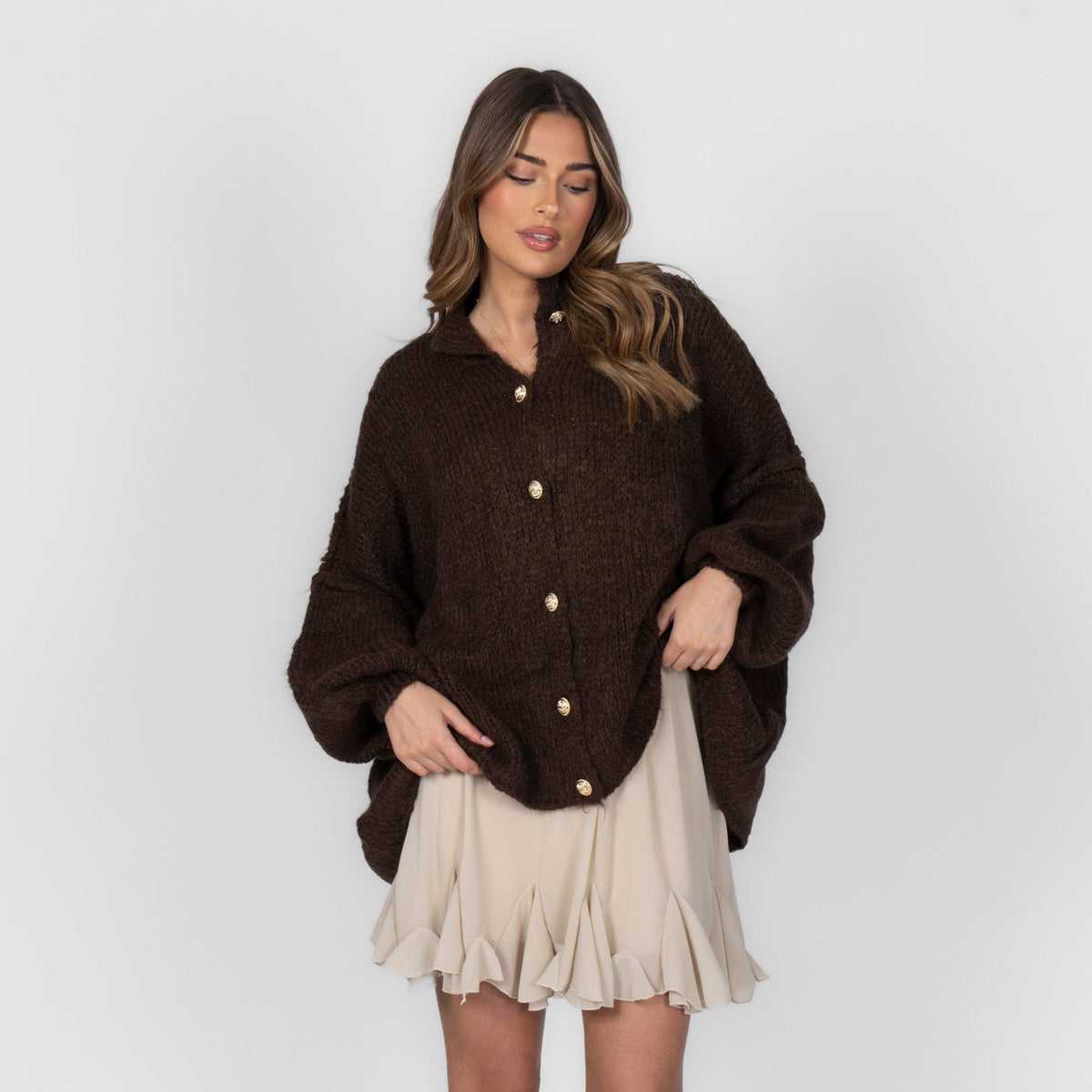 Cárdigan oversize “CozyGlam”