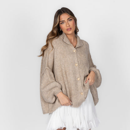 Cárdigan oversize “CozyGlam”