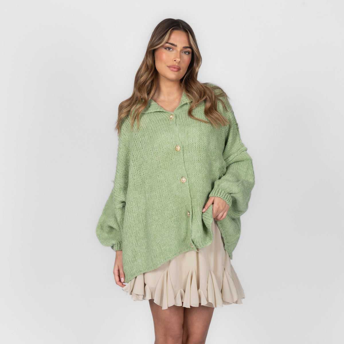 Cárdigan oversize “CozyGlam”