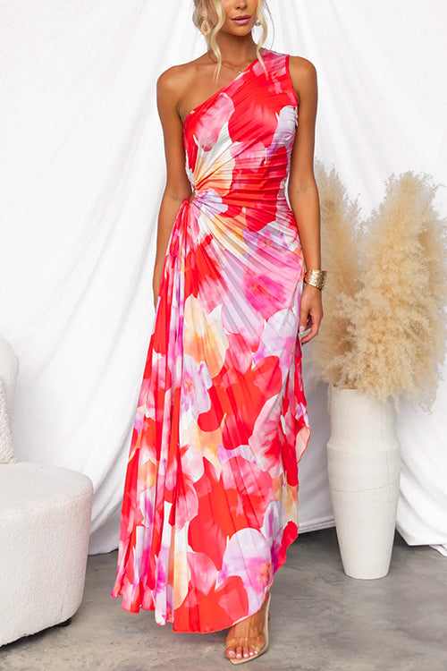 Vestido de Noche Tropical Vibrante