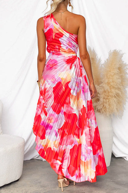 Vestido de Noche Tropical Vibrante