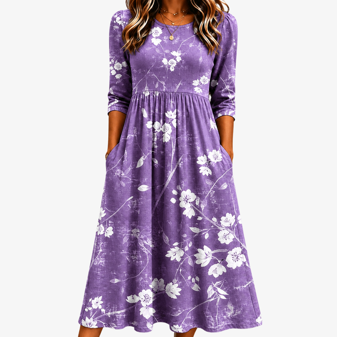 Vestido Floral con Bolsillos