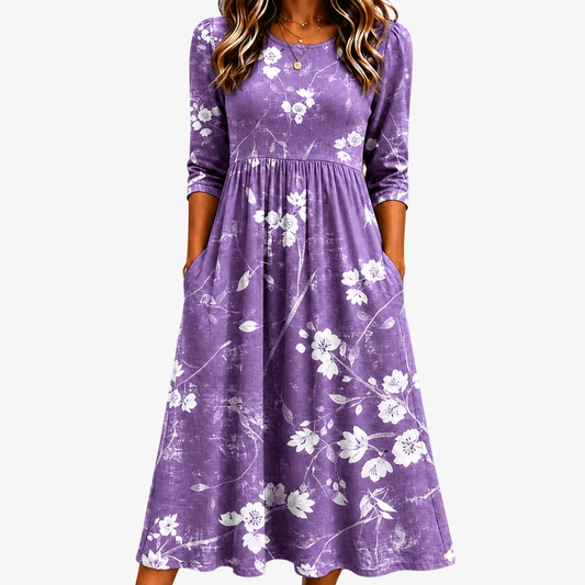 Vestido Floral con Bolsillos