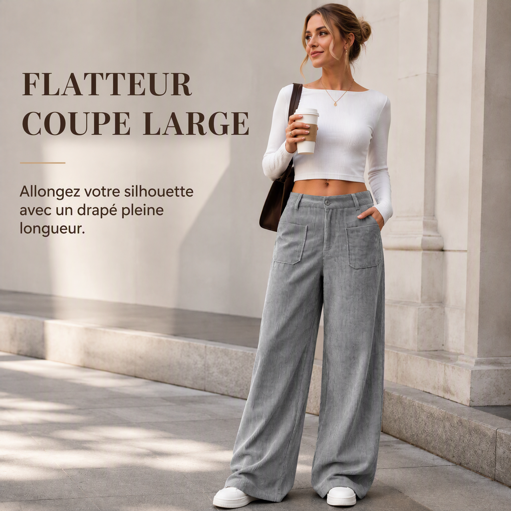 Pantalón ancho informal de mujer de corte relajado