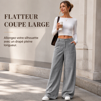 Pantalón ancho informal de mujer de corte relajado