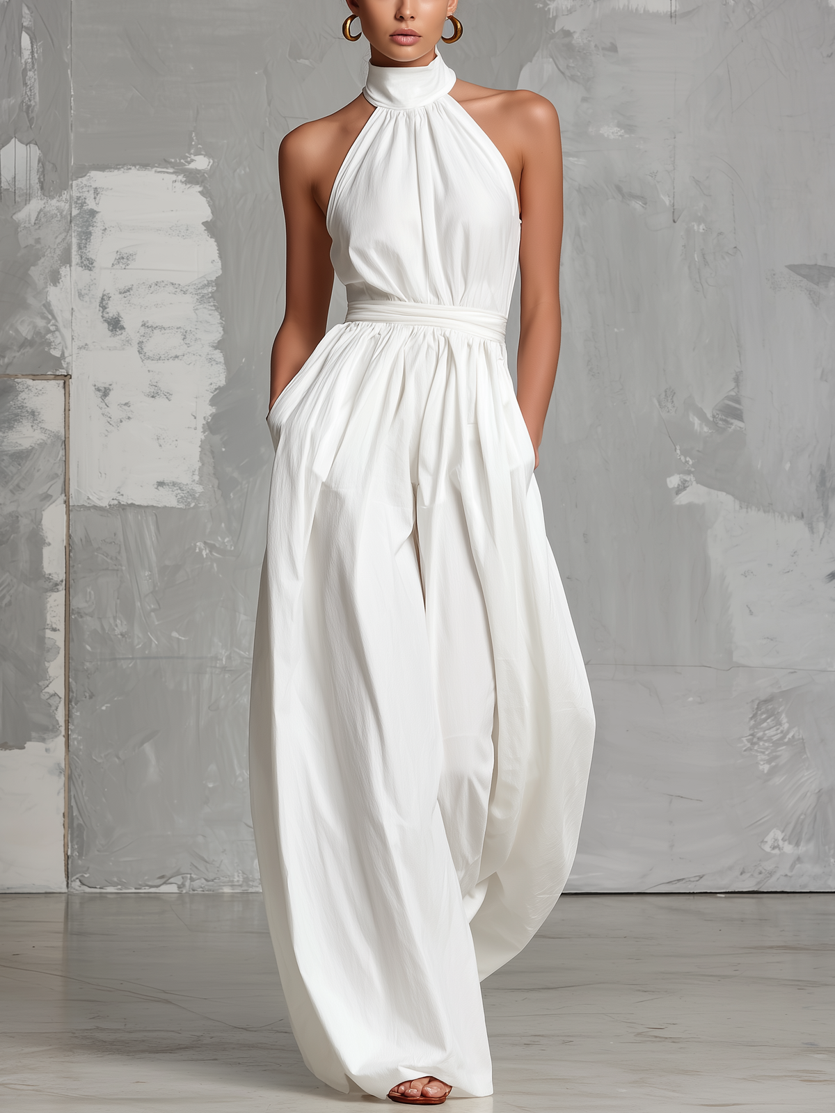 Mono Elegante con Cuello Halter
