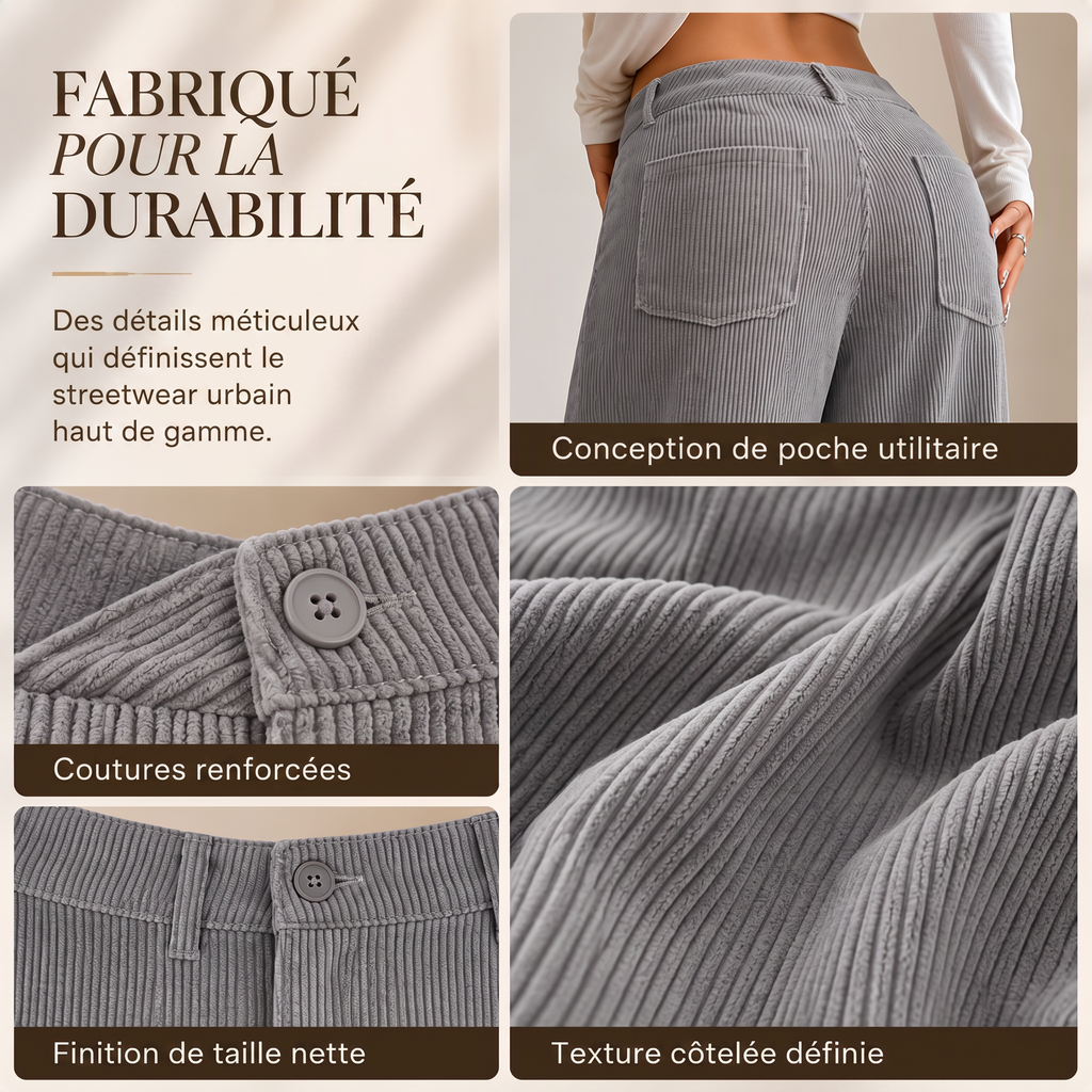 Pantalón ancho informal de mujer de corte relajado
