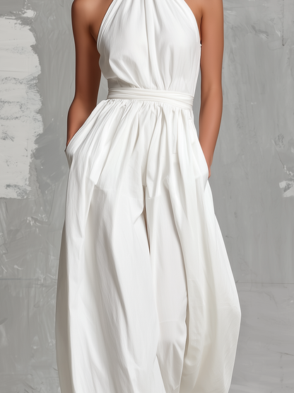 Mono Elegante con Cuello Halter