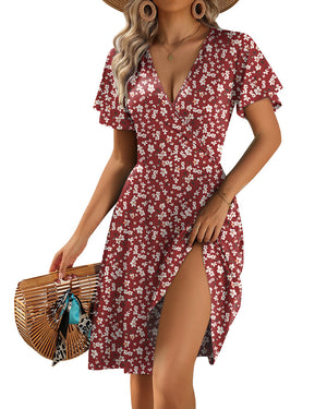 Rojo floral