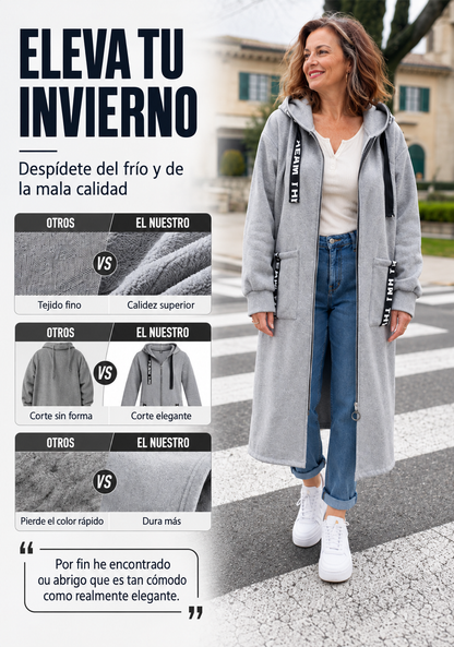 Abrigo sudadera oversize con capucha para mujer