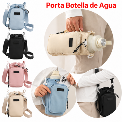 Bolsa Bandolera para Botella de Agua con Correa