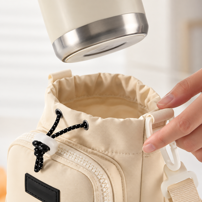 Bolsa Bandolera para Botella de Agua con Correa