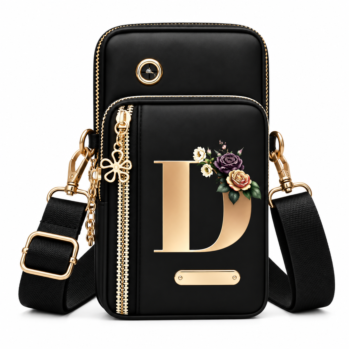 Bolso Bandolera de Nailon para Mujer con Estampado de Letra