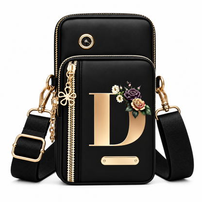 Bolso Bandolera de Nailon para Mujer con Estampado de Letra