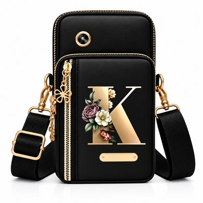 Bolso Bandolera de Nailon para Mujer con Estampado de Letra