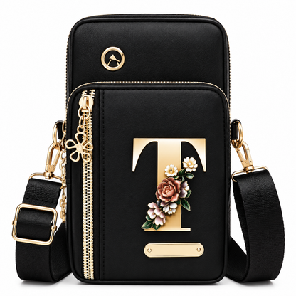 Bolso Bandolera de Nailon para Mujer con Estampado de Letra