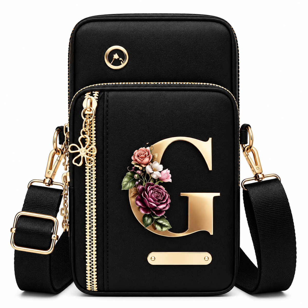 Bolso Bandolera de Nailon para Mujer con Estampado de Letra