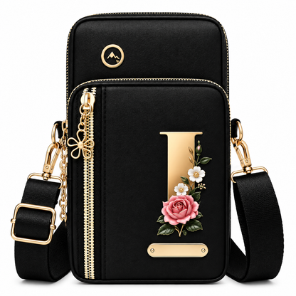Bolso Bandolera de Nailon para Mujer con Estampado de Letra
