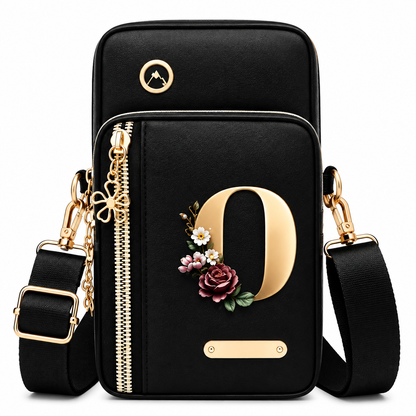 Bolso Bandolera de Nailon para Mujer con Estampado de Letra