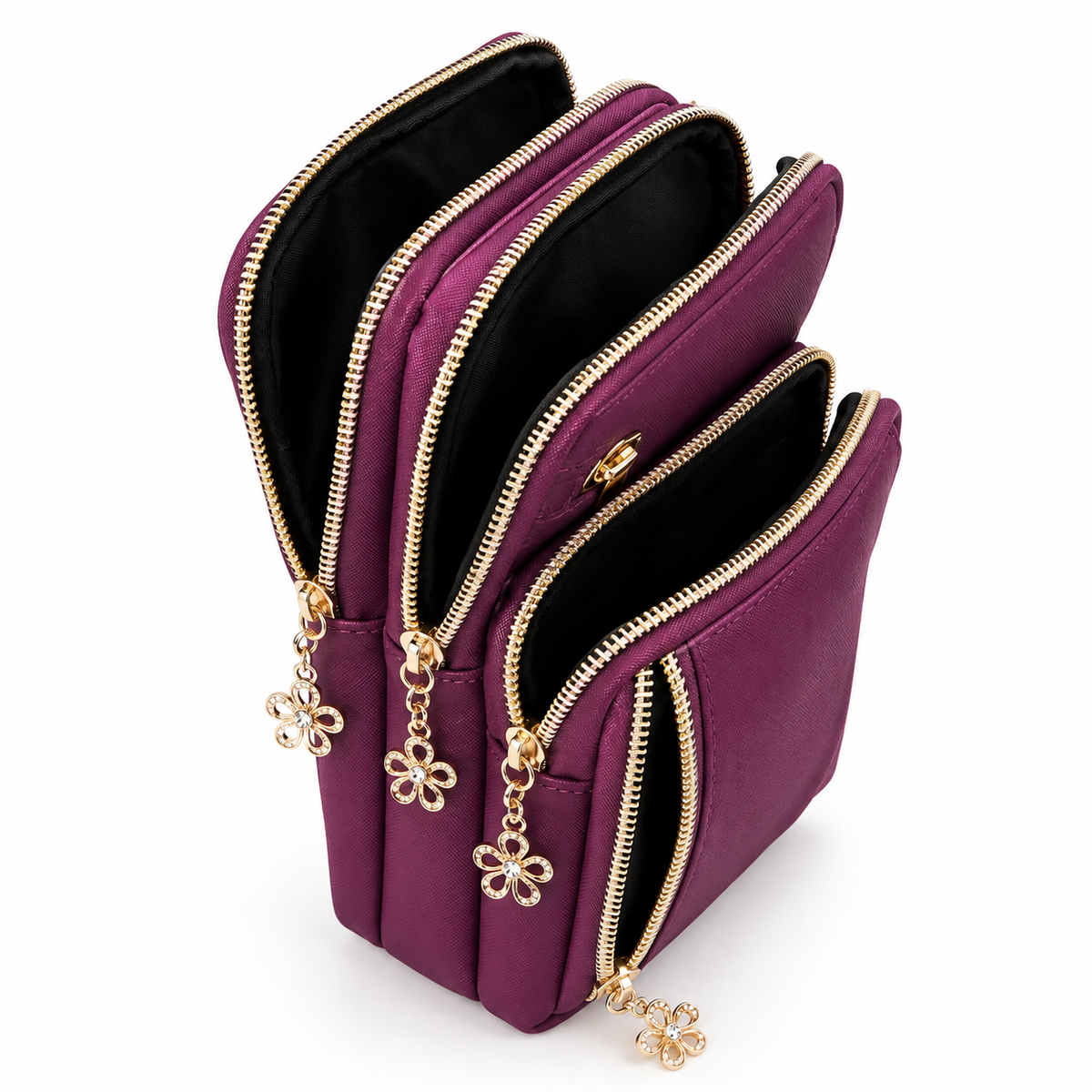 Bolso Bandolera de Nailon para Mujer con Estampado de Letra