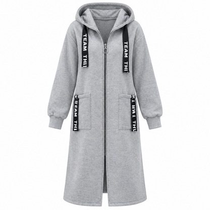 Abrigo sudadera oversize con capucha para mujer