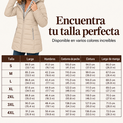 Abrigo de invierno con capucha