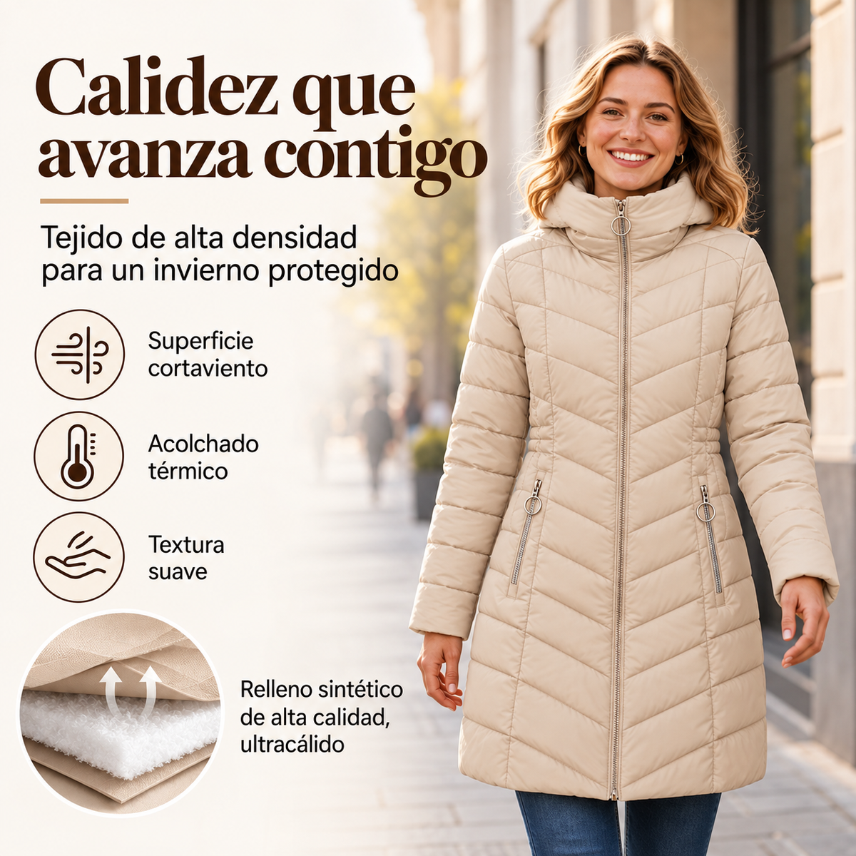 Abrigo de invierno con capucha