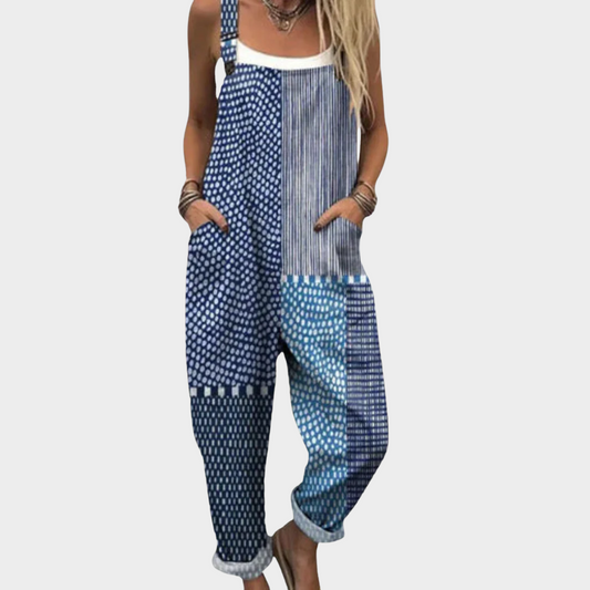 Mono Largo con Estampado Azul