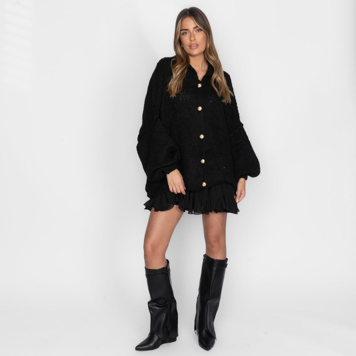 Cárdigan oversize “CozyGlam”