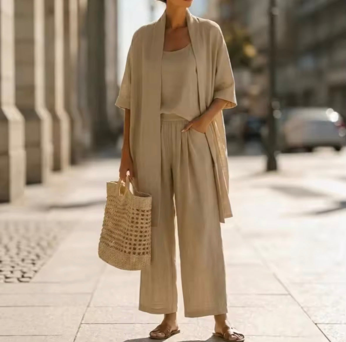 Conjunto Elegante de Tres Piezas