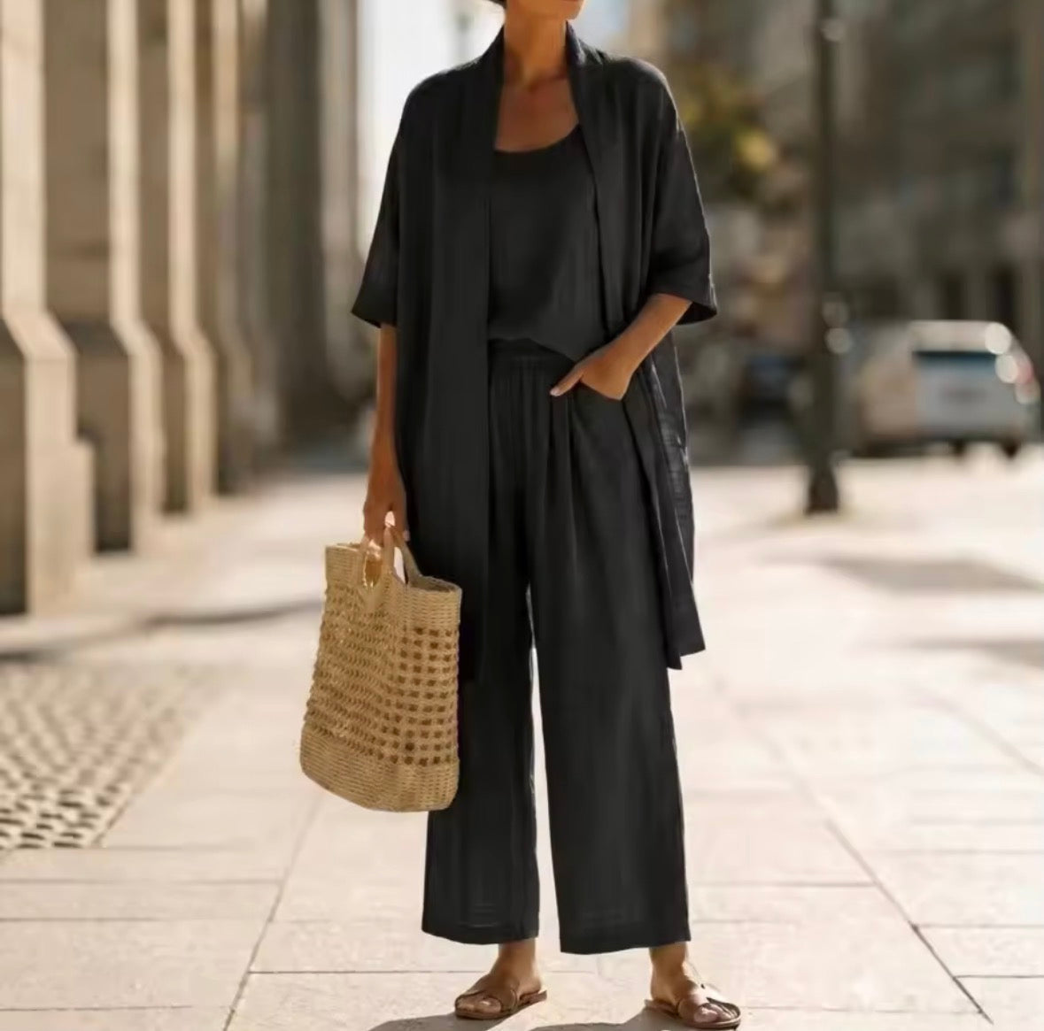 Conjunto Elegante de Tres Piezas