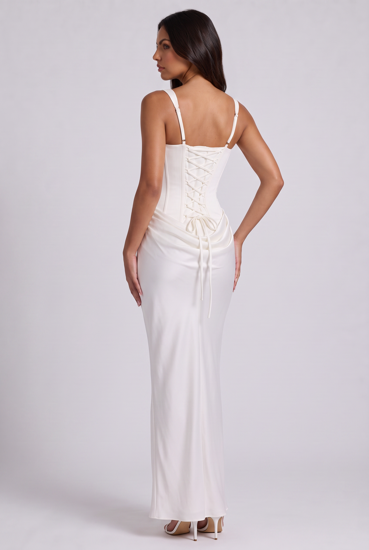 Vestido Maxi Amarillo con Drapeado
