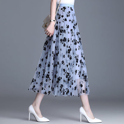 Falda Midi Floral Elegante