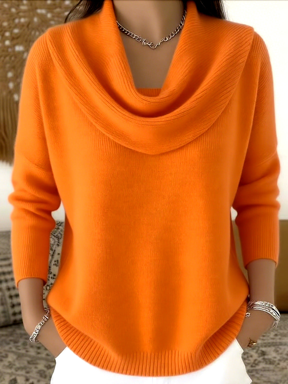Jersey con Cuello Drapado