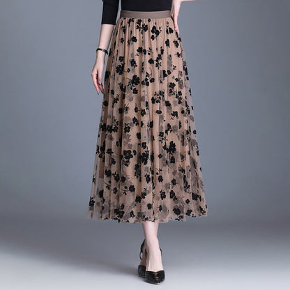 Falda Midi Floral Elegante