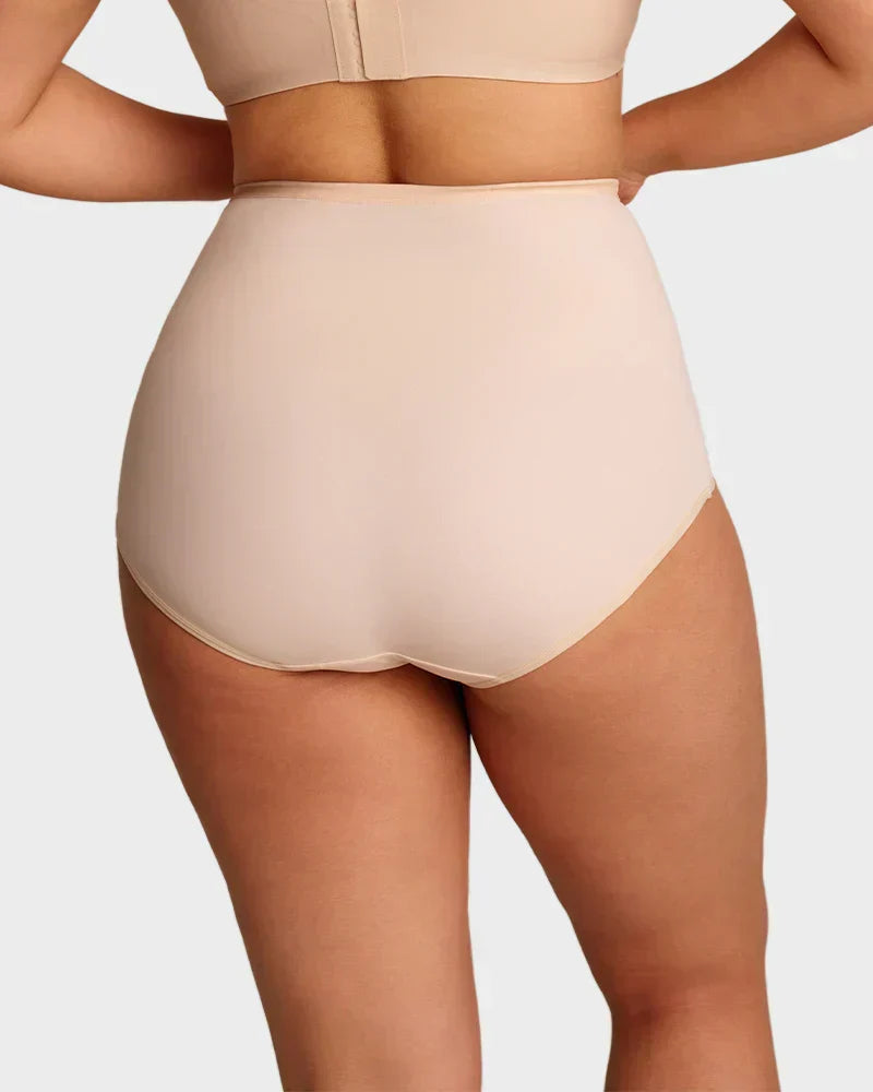 ¡Último día – Compra 1 y llévate 2!  Braguitas de talle alto de talla grande con control cruzado del abdomen