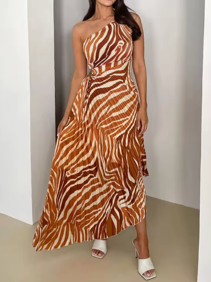 Vestido de Noche Tropical Vibrante