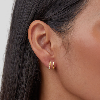 Pendientes de Garra Dorado con Cristales