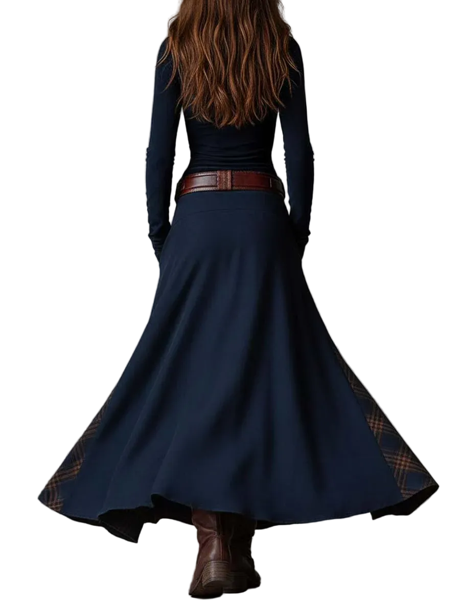 Isadora | Vestido Largo de Ante con Cinturón