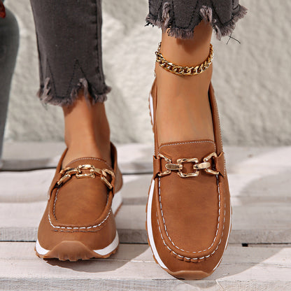 Valeria | Mocasines Planos con Hebilla