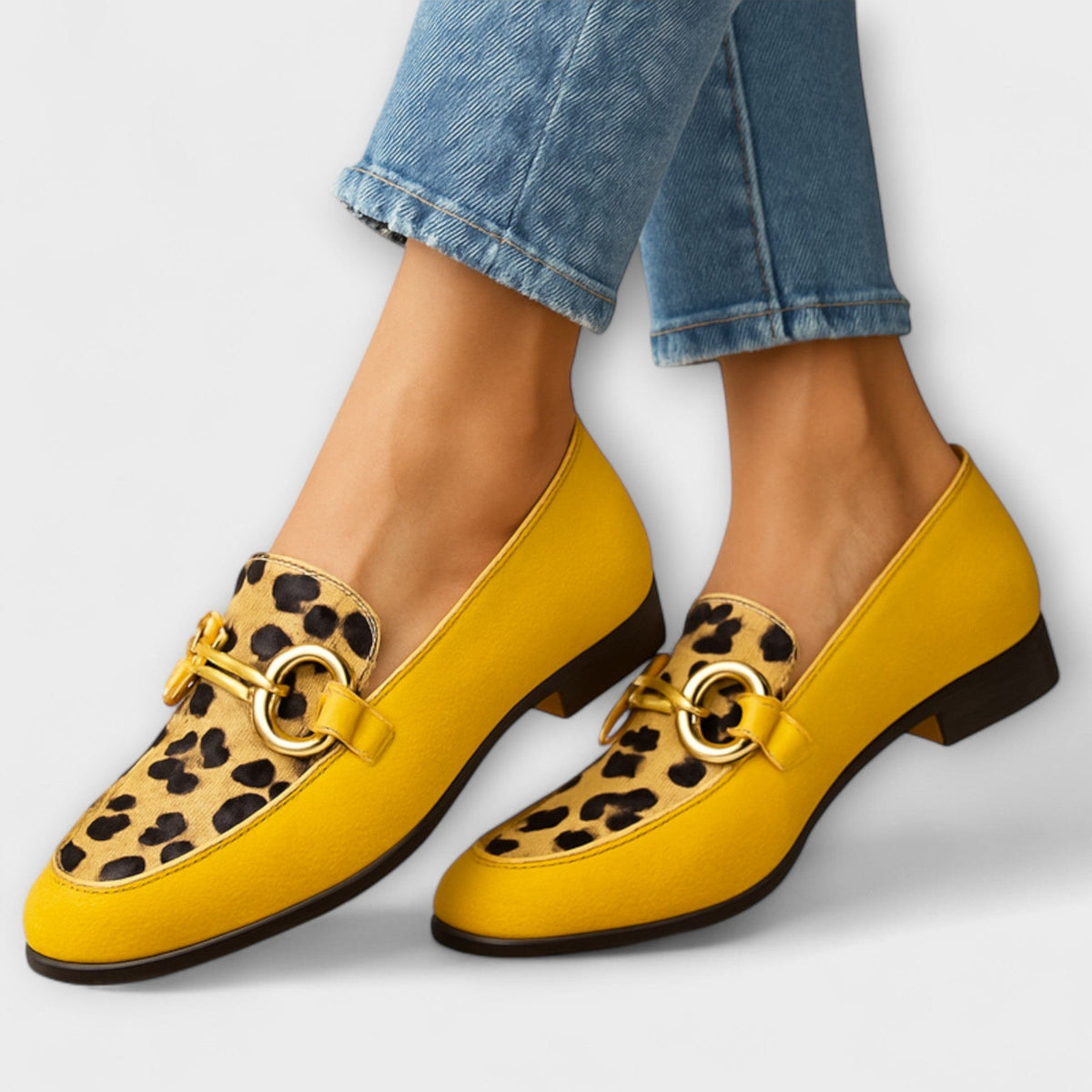 Mocasines con Estampado Animal