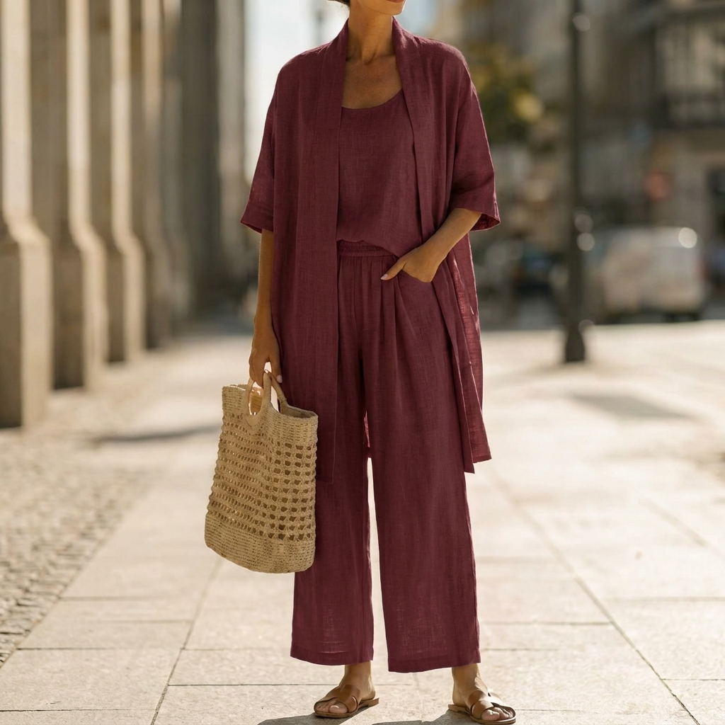Conjunto Elegante de Tres Piezas