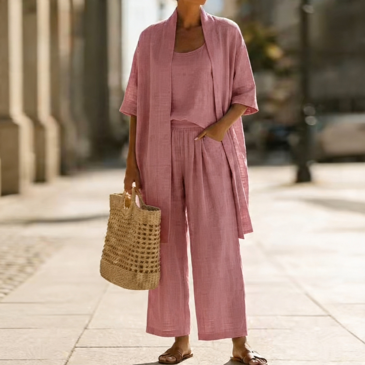 Conjunto Elegante de Tres Piezas