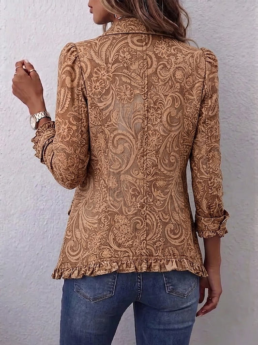 Bruna | Chaqueta Floral Vintage con Volantes